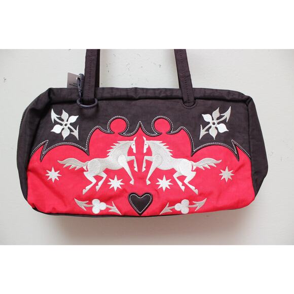 NWT Baggu Western Applique Nylon Bowler Bag Purse - Picture 2 of 3